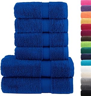 Generico Kangqiling - Juego de toallas Solund, 8 unidades, color azul, 600 g/m², azul, 137555