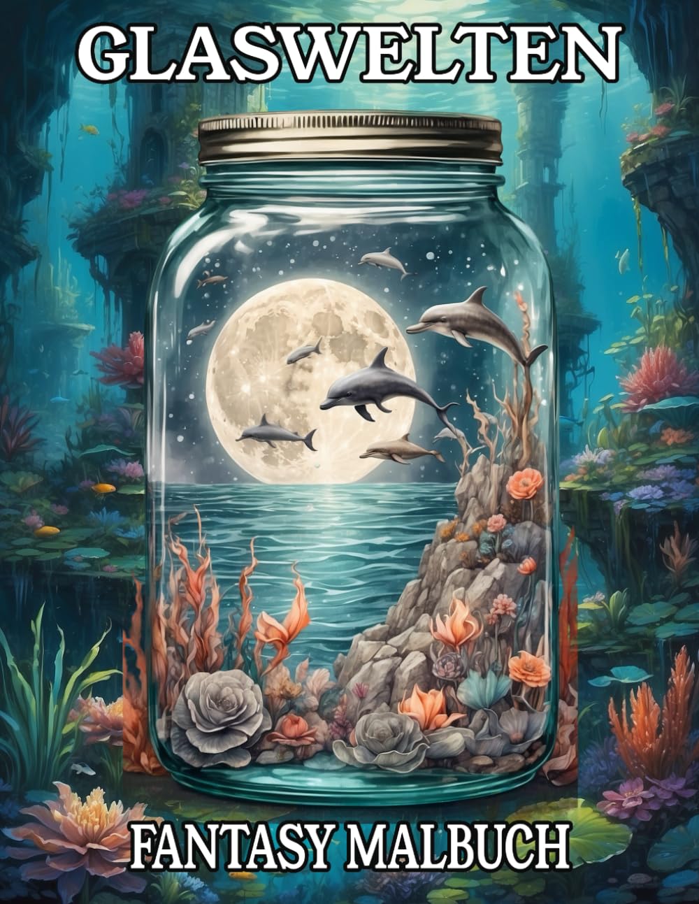 Glaswelten Fantasy Malbuch: Ausmalbuch für kreative Erwachsene und Jugendliche mit 50 fantasievollen Motiven im Glas für Stressabbau und Achtsamkeit ... Malbücher für Erwachsene und Jugendliche)