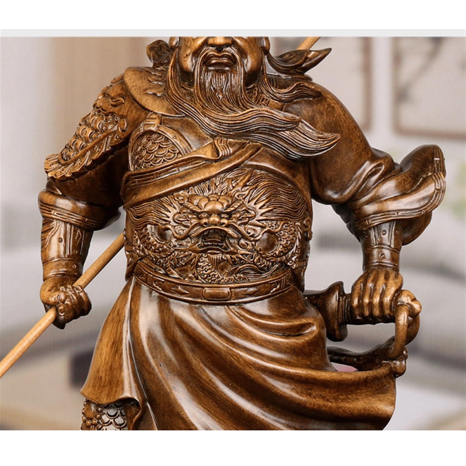 Amazon｜中国風水関羽像/関公像/関帝像/関雲長像置物、幸運の神