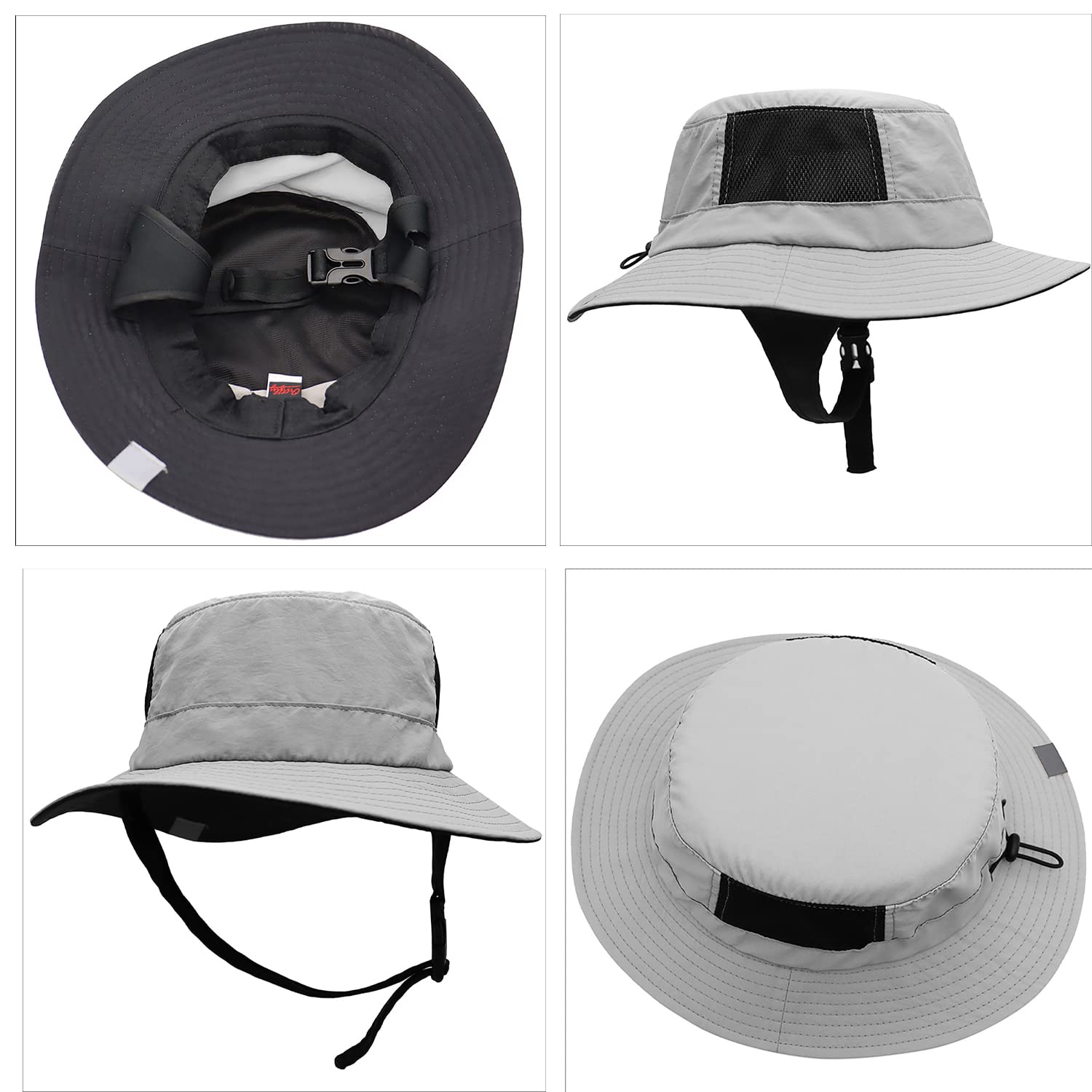 WANYIG Cappello da Sole Anti UV Uomo Donna Estivo One-in-all Stoccaggio Impermeabile Cappello da Pescatore per Pesca Asciugatura Rapida Grande 56-60CM con 6.5cm Tesa