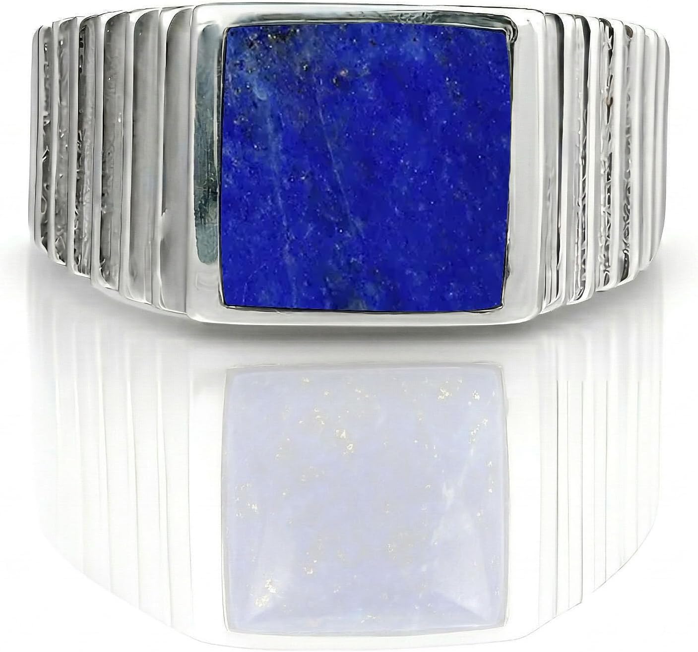 Natural Lapis Lazuli Ring 925 Sterling SIlver Handmade Gemstone Jewelry Lapis Men's Ring Statement Mens Jewelry Gift for Him