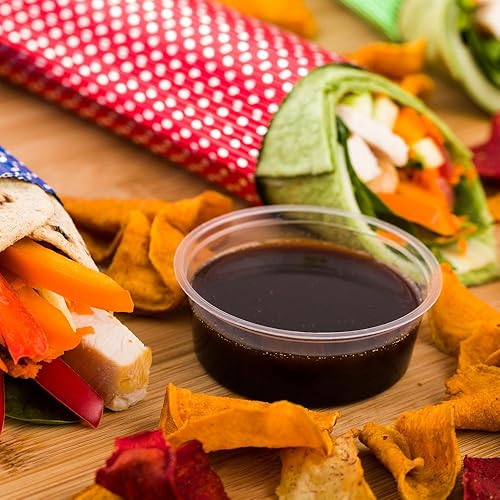 Miniatura 10 de Restaurantware Basic Nature - Tazas de salsa de 4 onzas, 100 tazas de condimentos, tapas se venden por separado, vasos desechables de plástico PLA