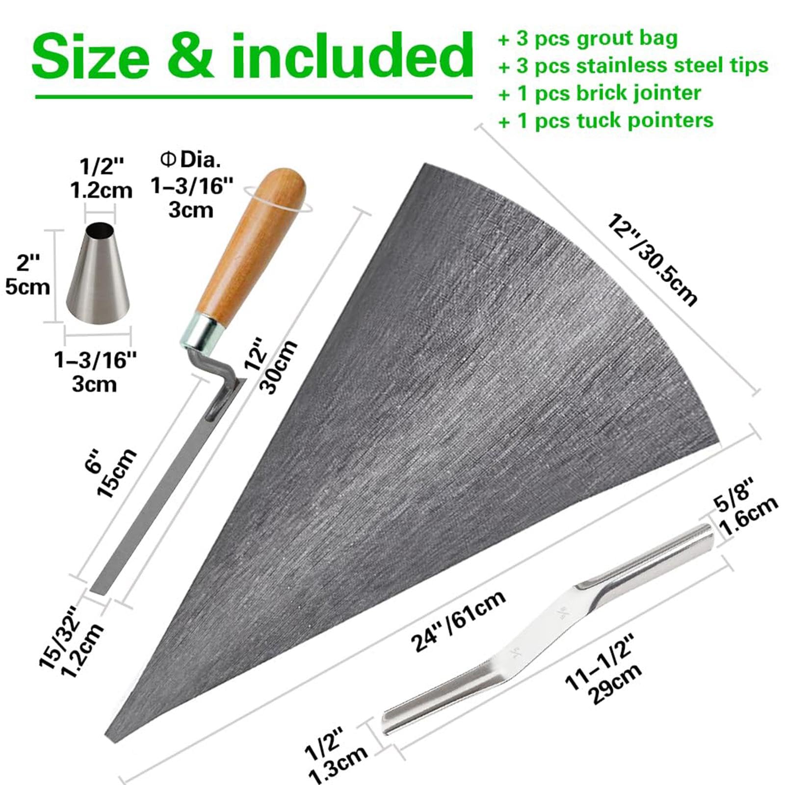 Sac à Joints pour Carrelage et Maçonnerie En Matériau pour Application Facile de Mortier Adapté Aux Travaux de Rénovation, Gris