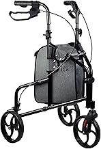 iCAN R-33 Ultra Lightweight 3-Wheel Rollator – Aluminium Compact Walker with Adjustable Handles & Ergonomic Brakes – Indoor & Outdoor Mobility Aid