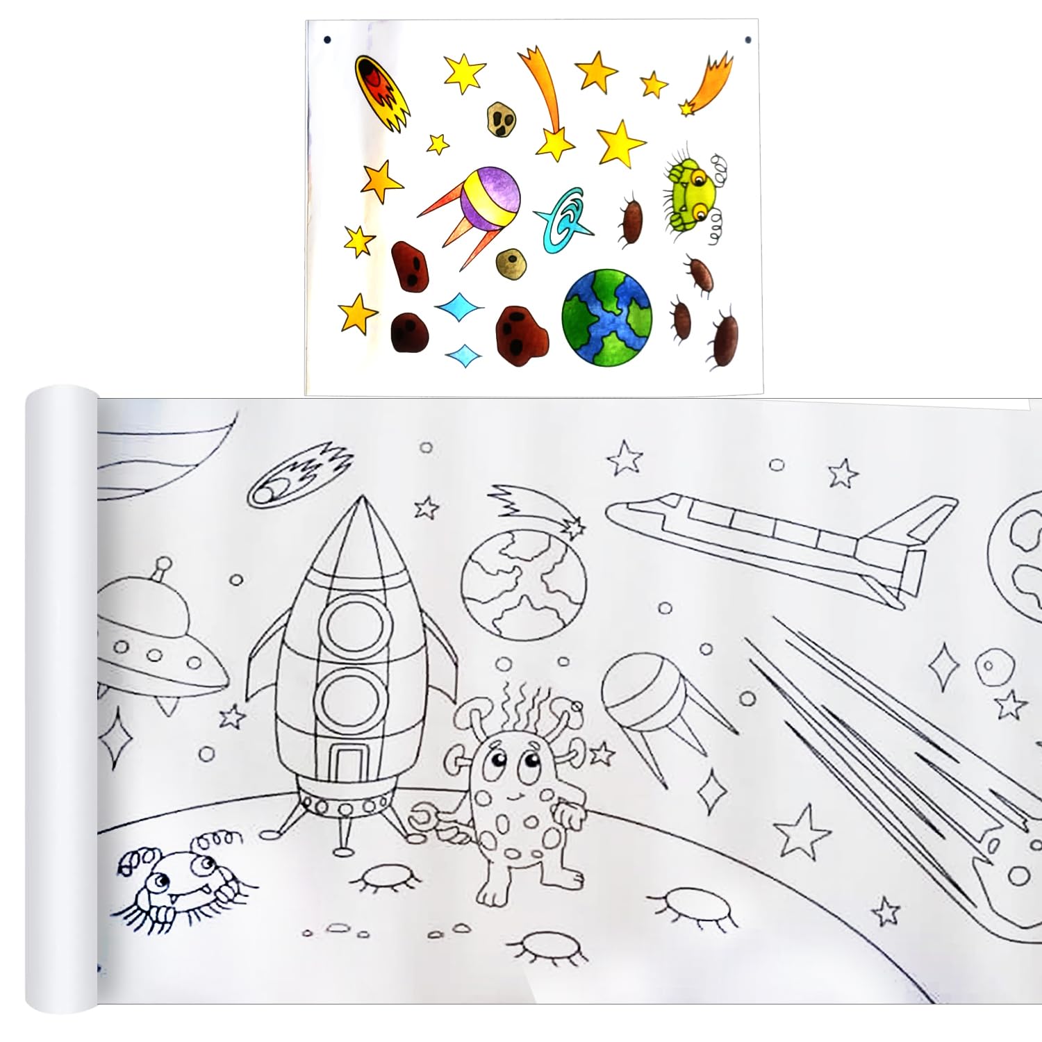 Kidology Childrens Drawing Paper Roll for Kids Painting Paper,Sticky Coloring Paper Roll Painting, Drawing & Art Supplies Gift for Kids (Space) (B0CH18HN1Z) Amazon Price History, Amazon Price Tracker