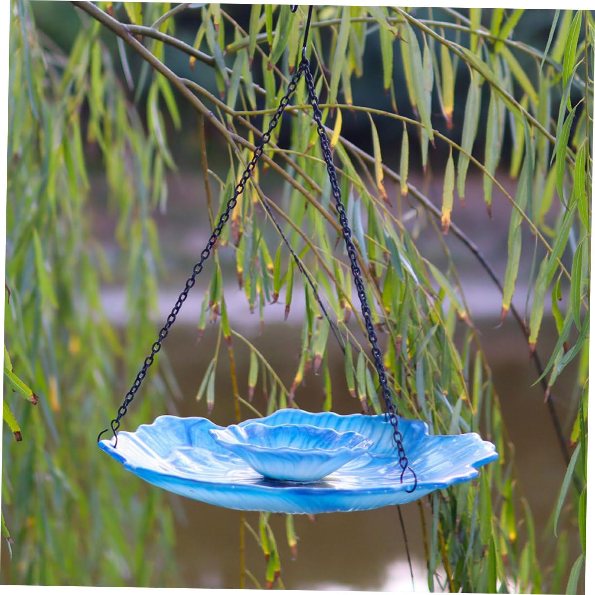 Mangiatoia per Uccelli da Esterno Design Sospeso Mangiatoia Portatile per Colibrì e Piccoli Uccelli Realizzata in Materiali di Buona Qualità