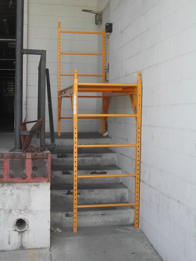 CBMScaffold Multipurpose Maxi Square Baker Style Scaffold Tower with Improved Clamp on 18" Outrigger Package - 12ft., 1,000-Lb. Capacity, Model# 2MFS18O