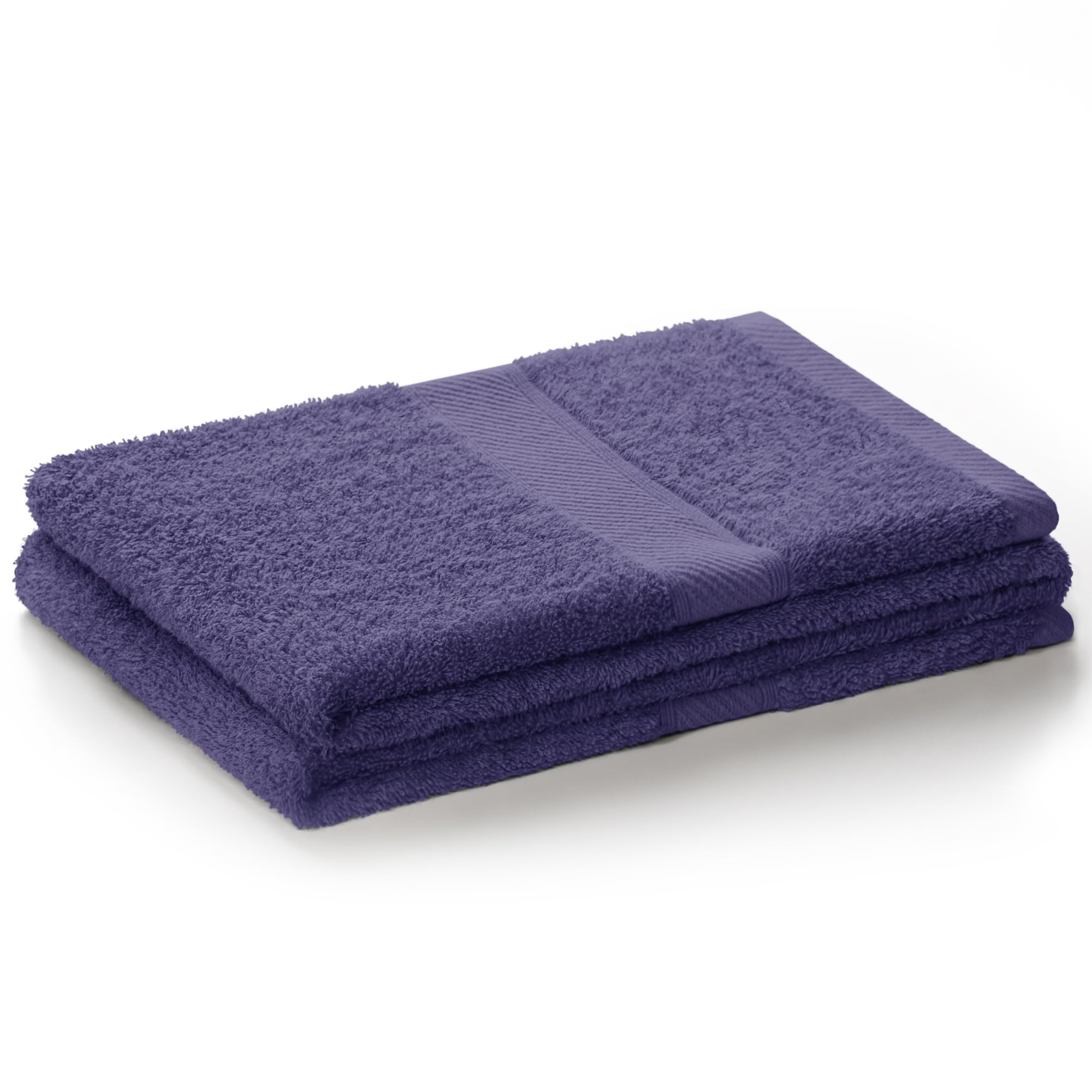 DecoKing Lot de 6 Serviettes Coton Bambou Viscose 4 Serviettes 50x100 cm 2 Serviettes 70x140 cm Violet Prune Absorbant Antibactérien Bamboo Bamby