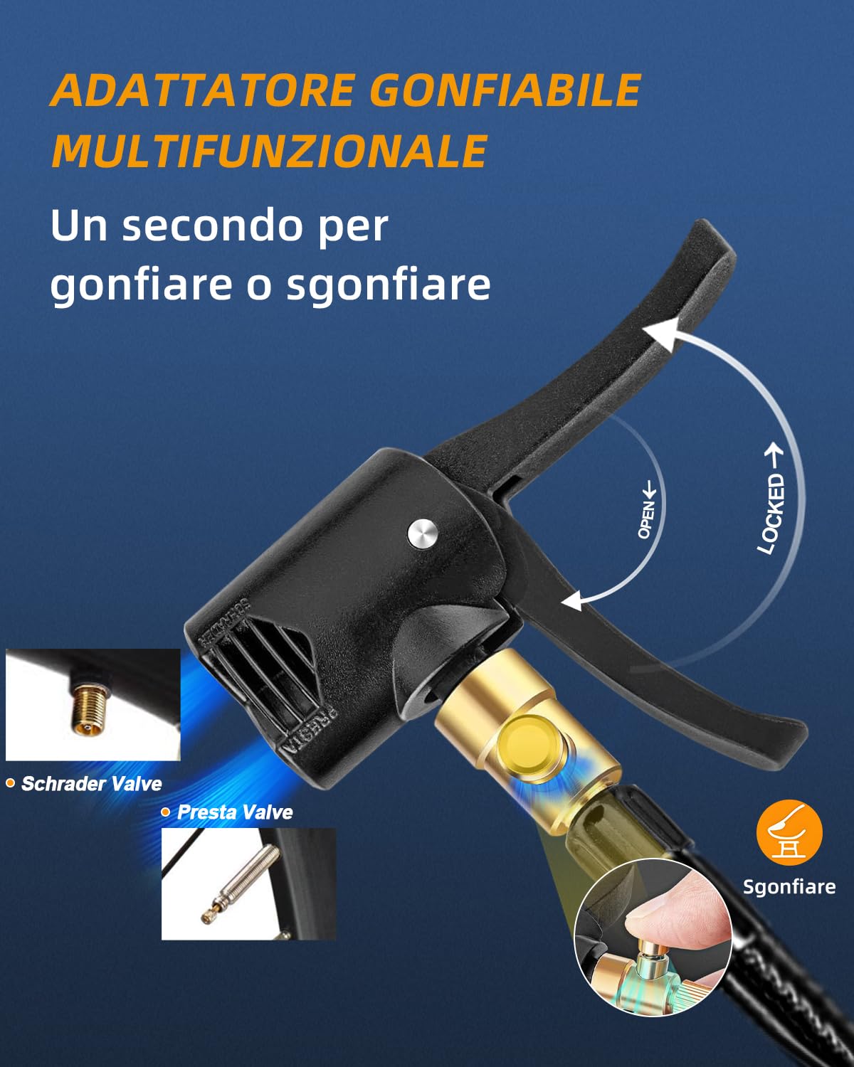 12000mAh Compressore Aria Portatile, Velocità 4X, 150PSI Gonfiatore Elettrico Portatile a Batteria, Mini Compressore Portatile Gomme Auto, Pompa Elettrica per Moto, Bicicletta, Bici,Palloni,SUV