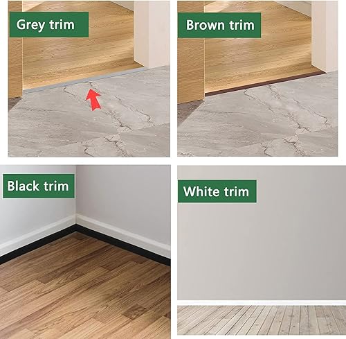 Miniatura 3 de Tira de transición de suelo autoadhesiva, tira de borde de umbral de PVC adecuada para transición de umbral de alfombra con una altura inferior a