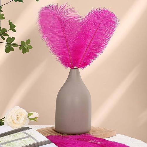 Miniatura 6 de 30 plumas de avestruz blancas a granel de 10 a 12 pulgadas para centros de mesa, fiestas, bodas, decoración del hogar, atrapasueños, jarrones,