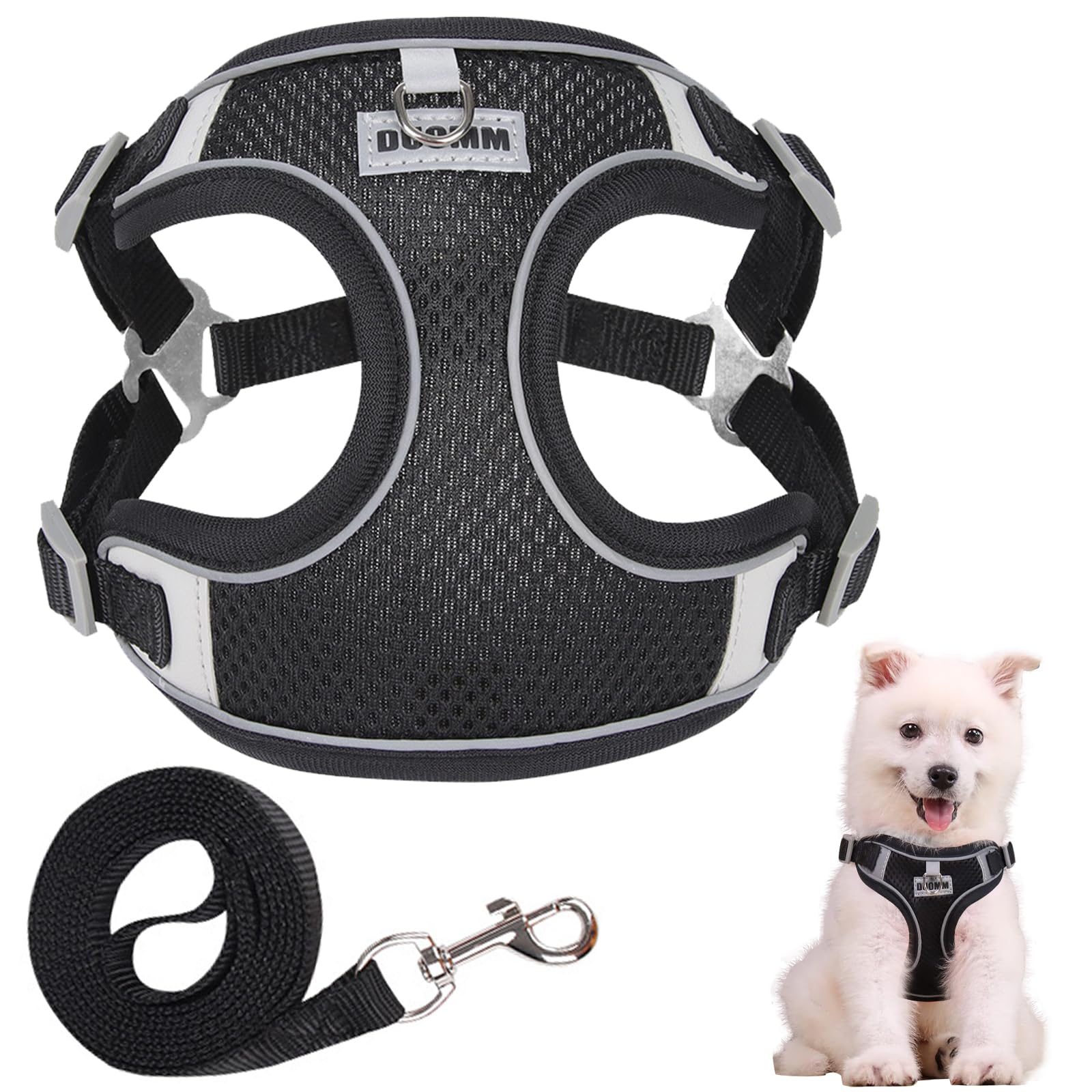 Ledeak No Pull Harness for Dogs Breathable Mesh Step in Dog Harness, Adjustable Dog Harnesses