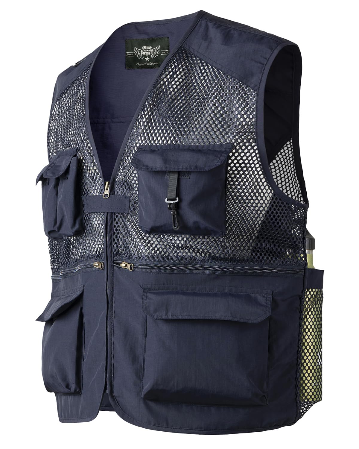 Gilet da Lavoro Uomo Gilet da Pesca Multi-Tasca Estivo Maglia Giubbotto Senza Maniche Leggero Traspirante Giacca per Estate All'aperto Fotografia Campeggio Escursionismo