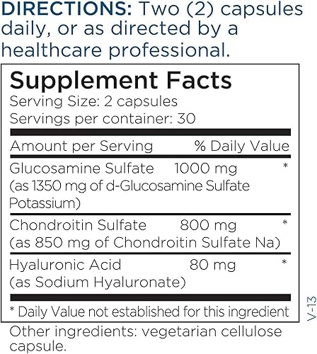 Miniatura 5 de Metabolic Maintenance Glucosamina condroitina (1000 mg) con suplemento de ácido hialurónico - Apoya la salud de las articulaciones + la hidratación