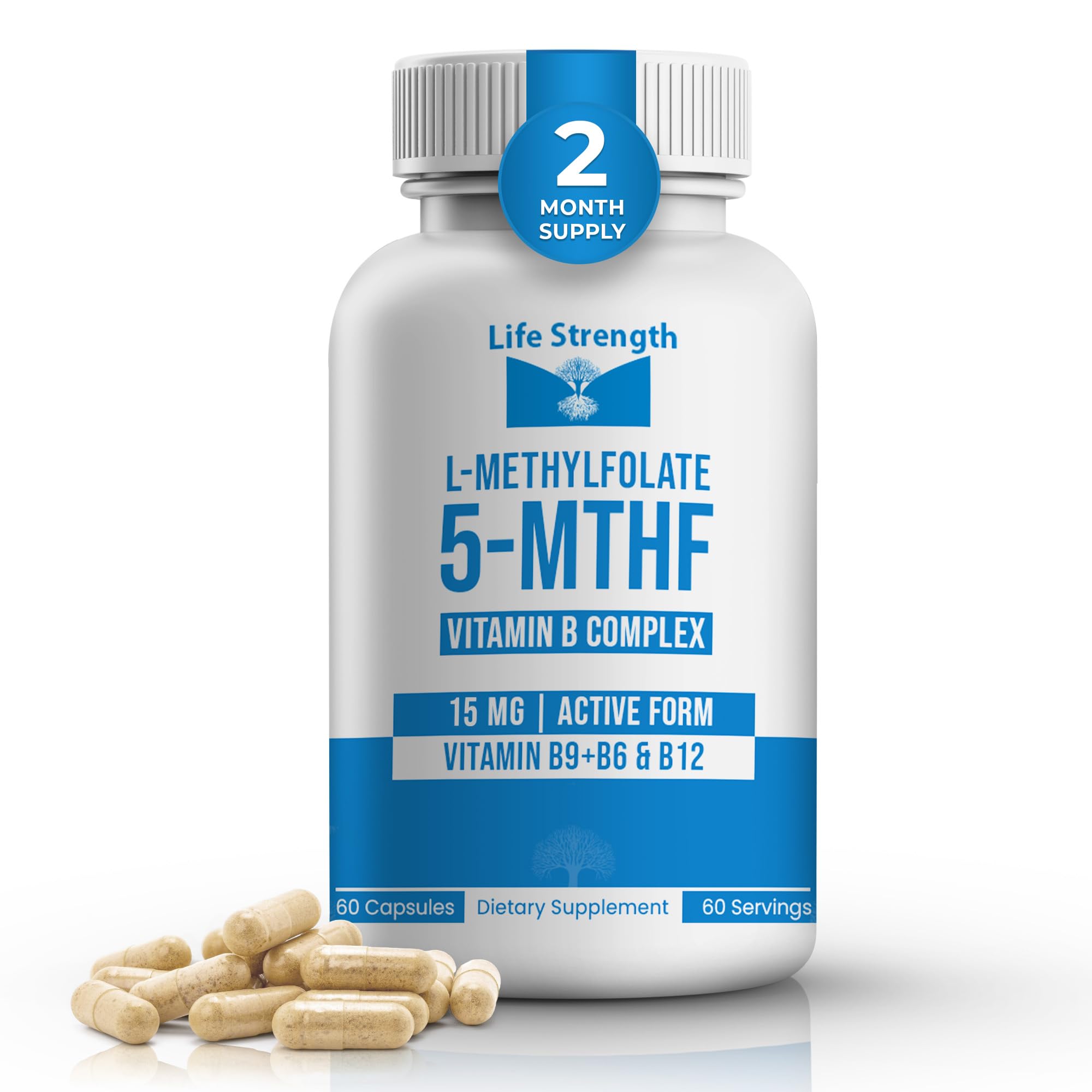 Amazon.com: LifeStrength L-Methylfolate 15mg + Vitamin B Complex