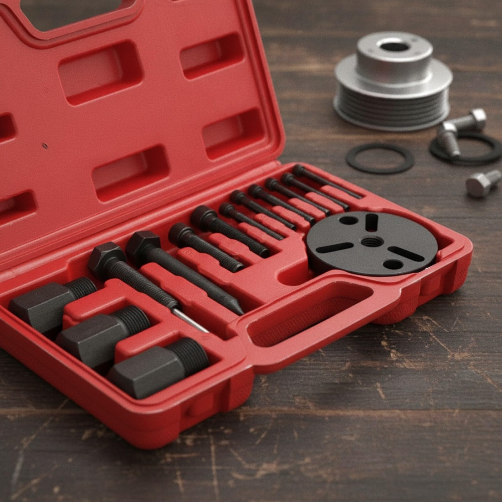 predolo 14 Pezzi Kit Estrattore Frizione Compressore Clima Condizionata Auto Compatibile con più Modelli per Meccanici, Manunzione Veicoli, Officina, Garage