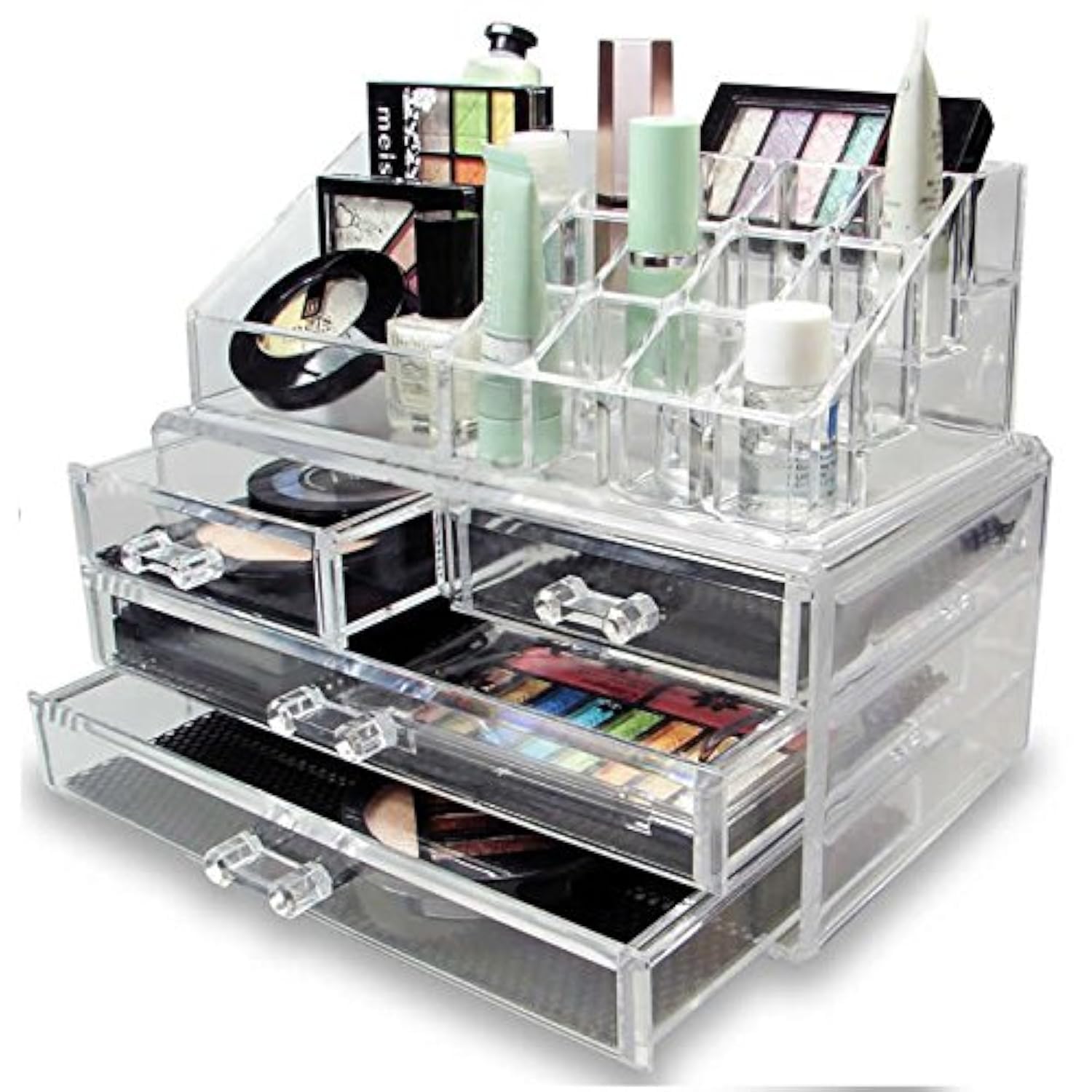 Better Clear Acrylic Cosmetic Organiser with Drawers Makeup Jewelry Display Box Case