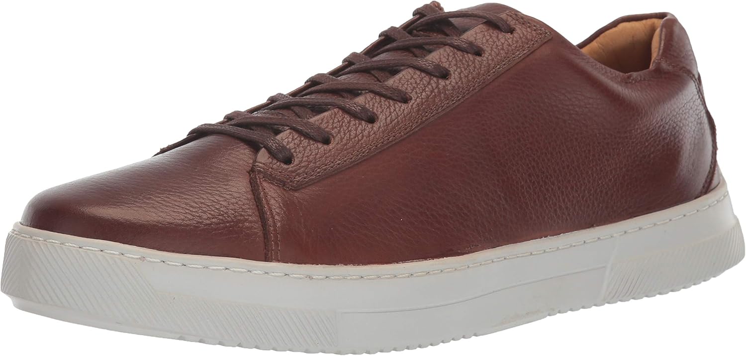 Driver Club USA Men's Leather Made in Brazil Lightweight Technology Laceup Sneaker, Whiskey Grainy, 7