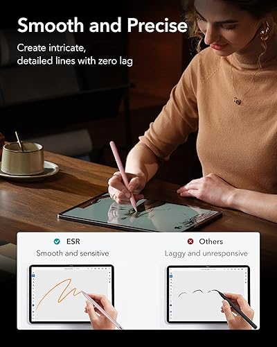 Miniatura 8 de ESR Lápiz óptico para iPad, lápiz magnético de carga inalámbrica para iPad, lápiz digital Pro con sensibilidad de inclinación y rechazo de palma