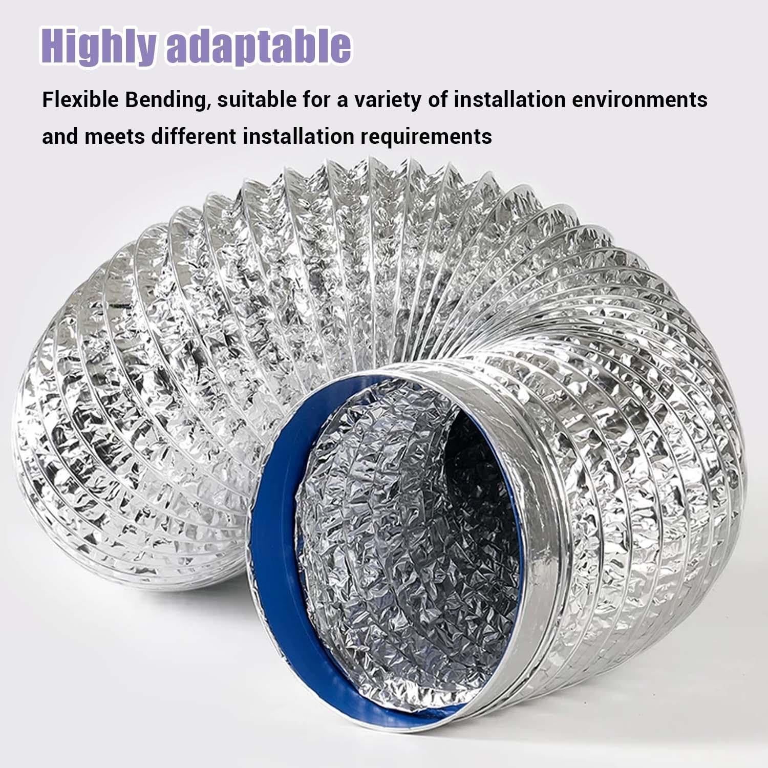 110mm Tuyau Évacuation Sèche-Linge Conduit D'air Flexible De Ventilation