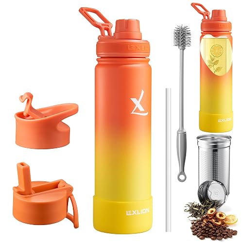 Lexlion Tea Infuser Water Bottle 22 Oz