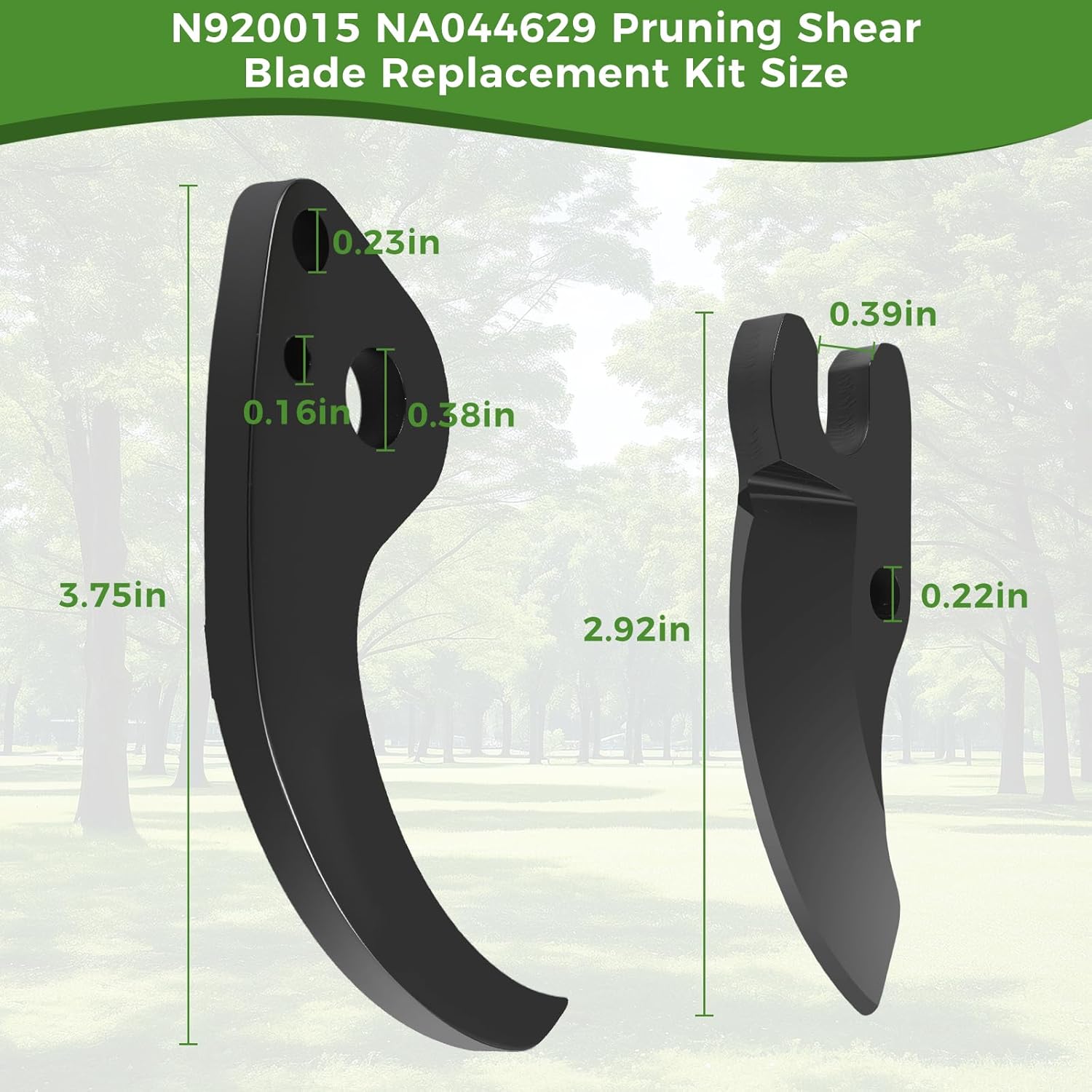 2PCS N920015 and 1PCS NA044629 Pruning Shears Blade Replacement Kit Compatible with Dewalt 20V MAX Cordless Pruner DCPR320B DCPR320D1