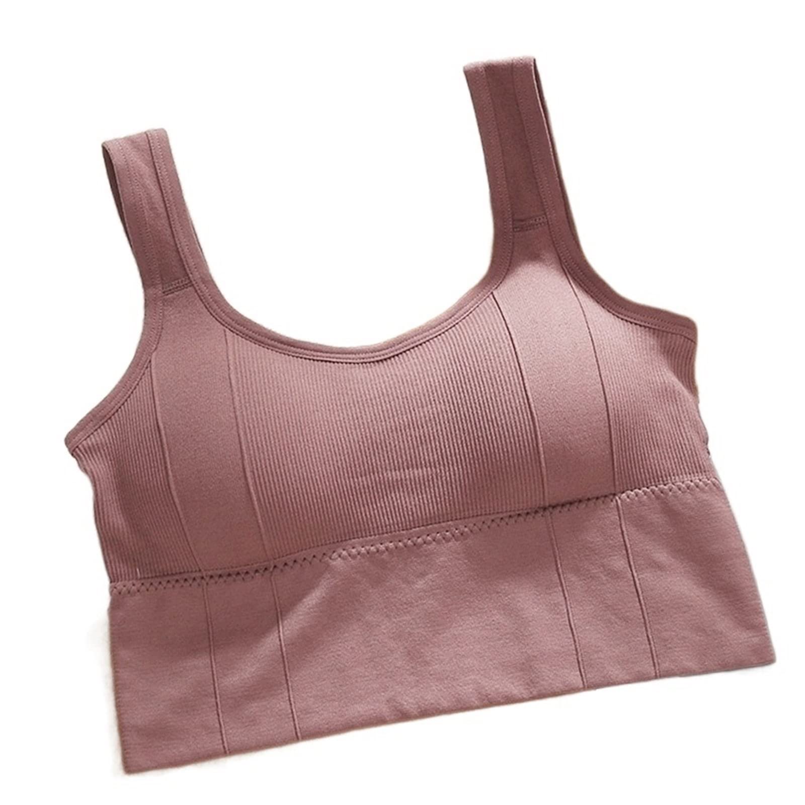 WANAMActivewear Tops for Women Breathable Sports Bra Sweat Resistant Fitness Top Women Seamless Yoga Bra Shock Resistant Cropped Top Push Up Sports Bra Gym Workout Top (Color : Hortel�)