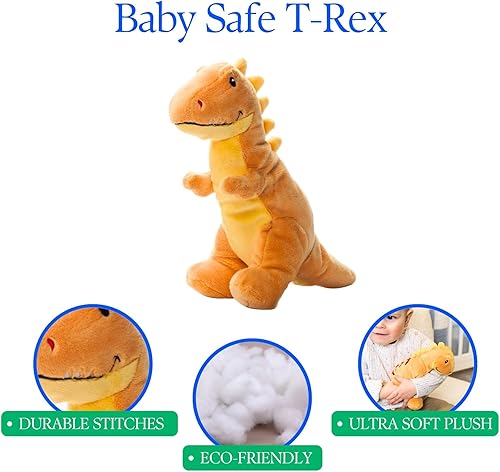 Miniatura 4 de The Petting Zoo ZOOLOGEE T-Rex - Peluche de dinosaurio T-Rex de 11 pulgadas