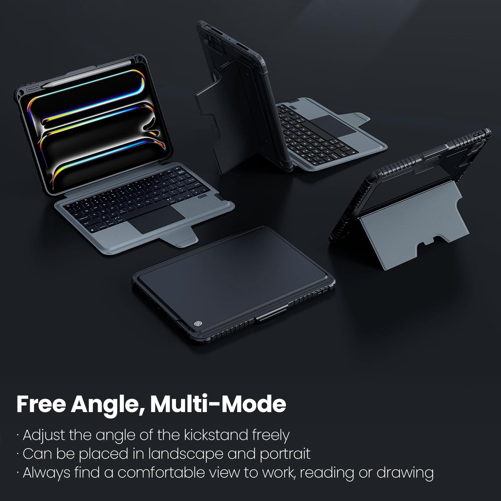 ⭐Nillkin　マジックキーボード11インチ iPad Pro M4 第5世代 Amazon.co.jp: Nillkin iPad Pro 11インチ M4 2024用キーボードケース