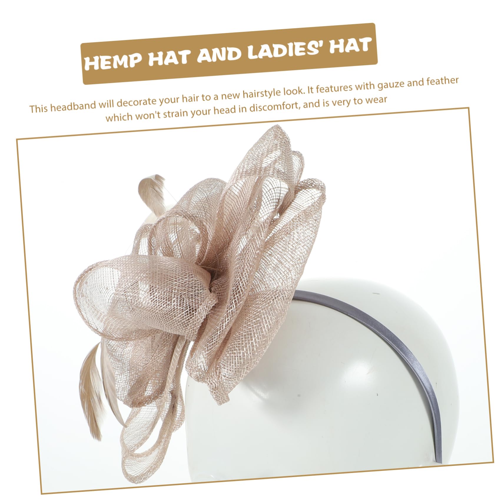 ABOOFAN 2 Piezas Diadema Nupcial Tocado Diadema De Malla Diadema Con Lazo Para Mujer Iglesia Derby Ropa De Fiesta Tops Tocados Clip Para El Pelo Horquilla Sombrero Damas Fascinator