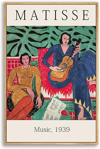 Matisse - Arte de pared enmarcado moderno de mediados de siglo, arte de pared, imágenes estéticas, impresiones minimalistas en lienzo, pintura en