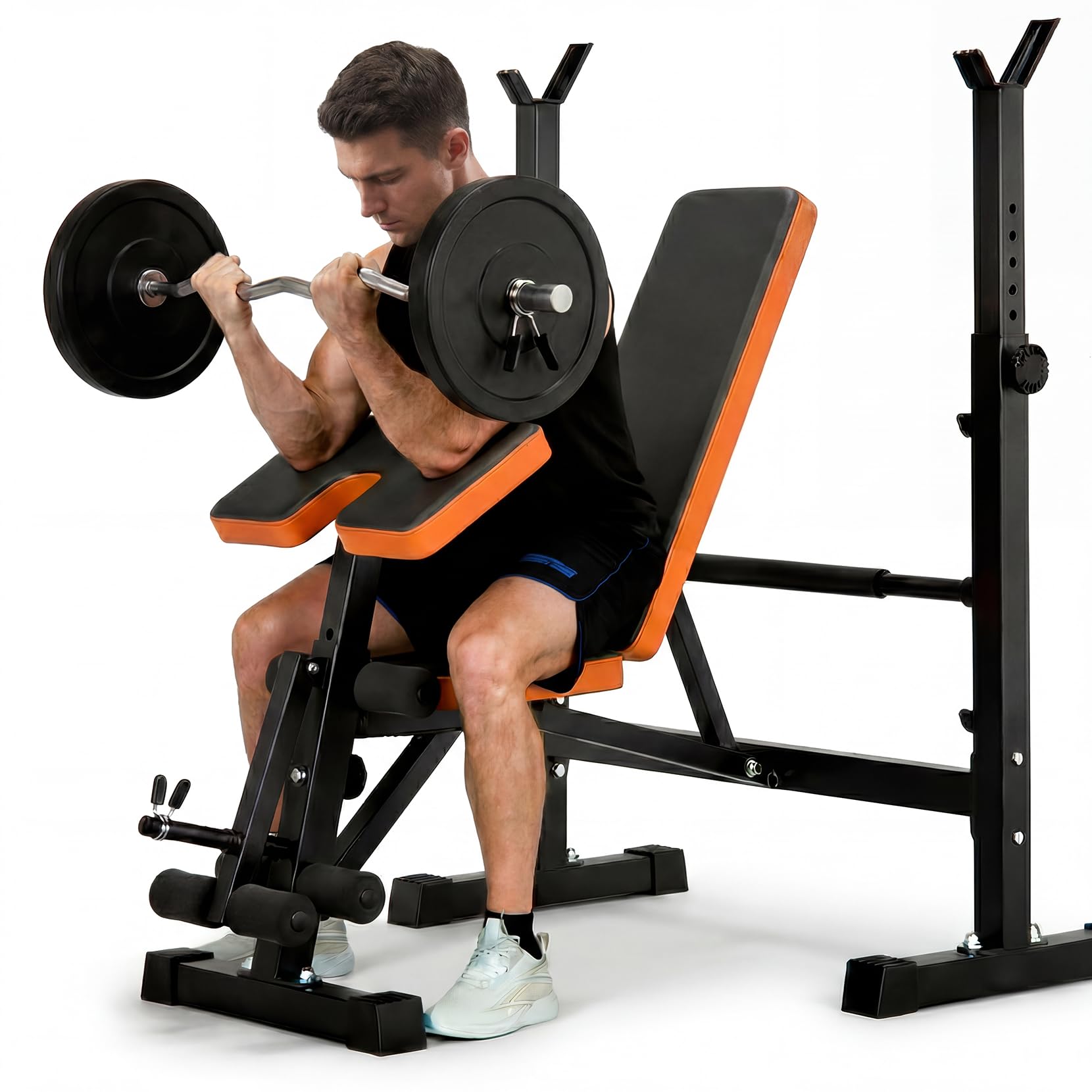 YOLEO 6-in-1 Beginner Weight Bench Set