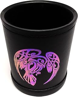 Color Shift Dice Cup with Color Transitional Foil - Standard Sized Dice Cup, Perfect for Tabletop Games, RPG, and Wargames (Raven)