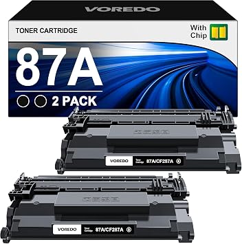 CF287A 87A Toner Cartridge High Yield Compatible Replacement for HP 87A CF287A 87X CF287X for HP LaserJet Enterprise M506 M506dn M506n M506x M501n M501dn M527f M527dn M527z Printer Black, 2-Pack