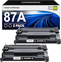 CF287A 87A Toner Cartridge High Yield Compatible Replacement for HP 87A CF287A 87X CF287X for HP LaserJet Enterprise M506 M506dn M506n M506x M501n M501dn M527f M527dn M527z Printer (Black, 2-Pack)
