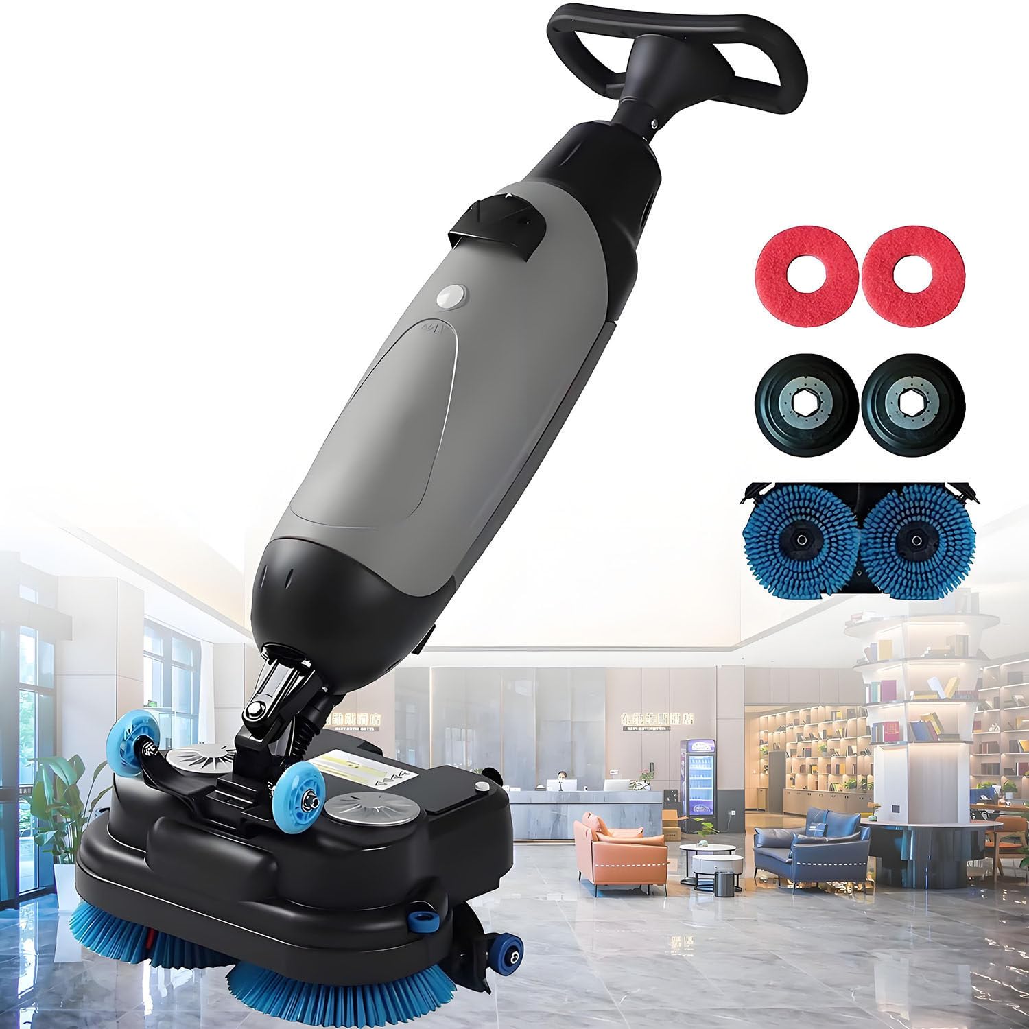 Mini impianto di lavaggio a pile portatile del pavimento con durata di 90-120 minuti per la piccola pulizia commerciale e dura del pavimento