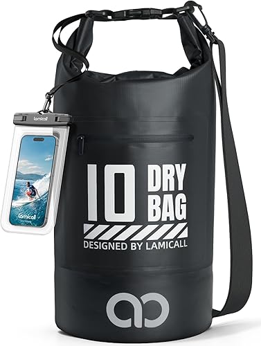 Lamicall Bolsa seca, bolsa impermeable - duradera y flotante 5L10L20L30L40L bolsa de secado con bolsa de teléfono a prueba de agua para viajes,
