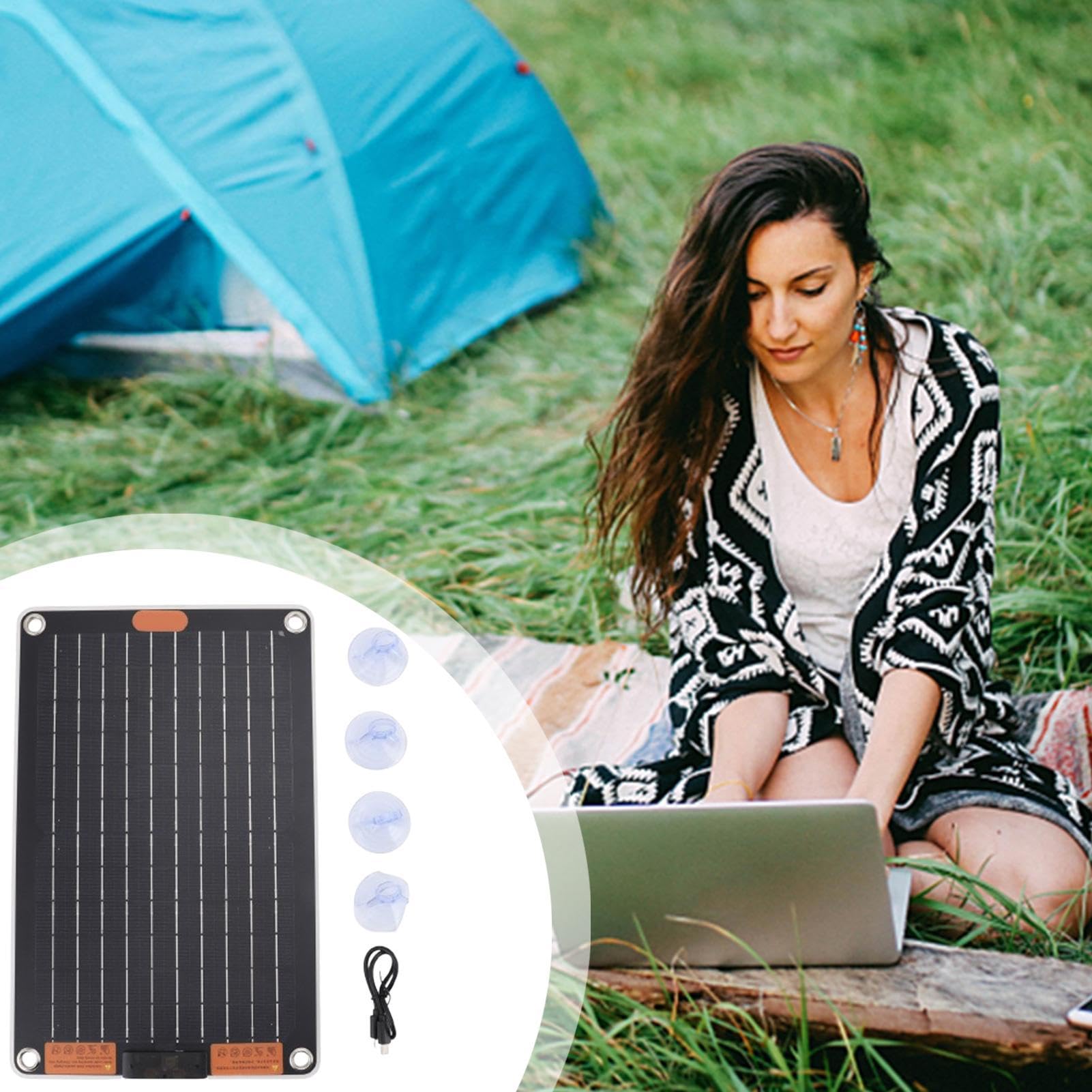 Chargeur Solaire Charge, Charge sans Fil, Alimentation Multi-Appareils