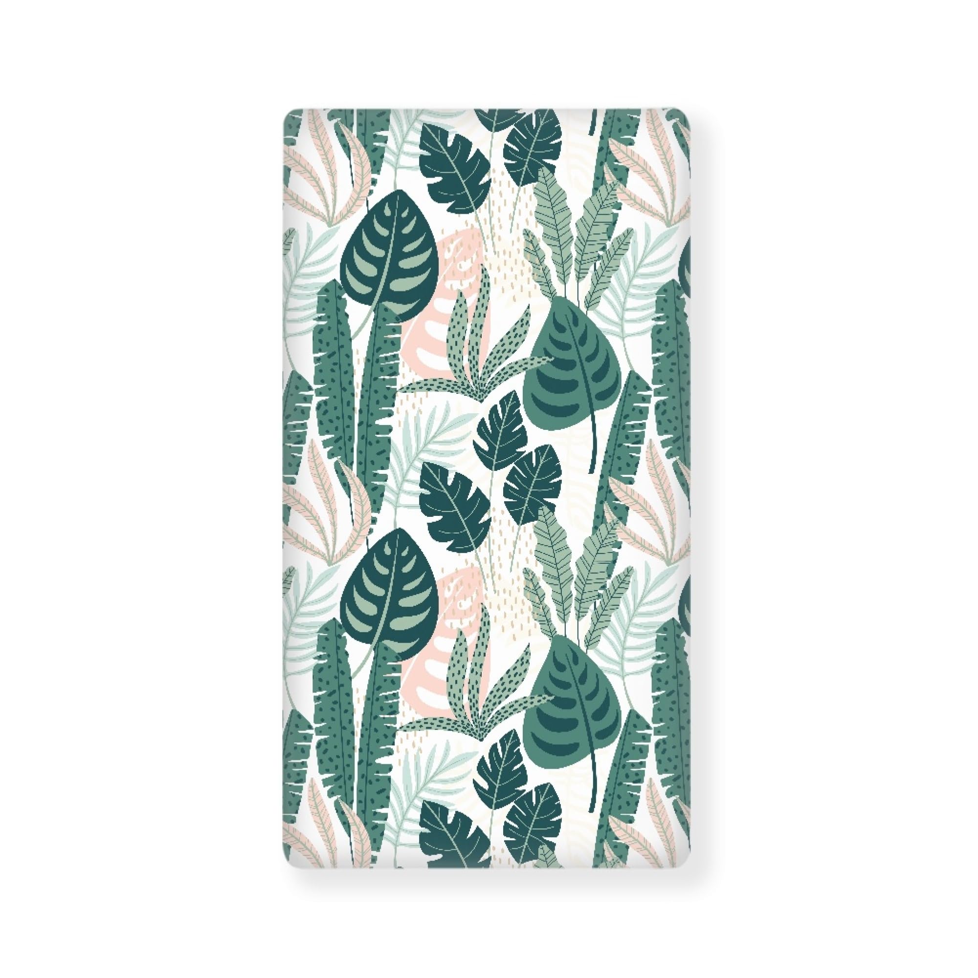 Streeyiu Tropical Leaves Baby Crib Sheets for Boys Girls Banana Leaf Fitted Crib Sheet for Standard Crib and Toddler Mattress Green Baby Mattress Sheets Toddler Bed Sheet 52x28x8 in