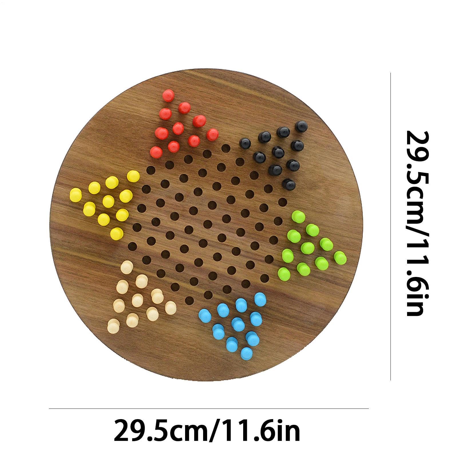 Wooden Checkers - Chinois Checkers Game Board | Ensemble De Jeux De Dames Avec Des Pièces D'échecs En Bois | Ensemble Woode Facile À Transporter Pour La Maison, Les Amis En Plein Air Jouant Et Accesso