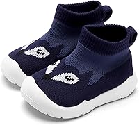 Vista 4 de Engtoy Baby Sock Shoes Baby Walking Shoes Infant Non-Slip Breathable Slippers with Soft Rubber Sole Baby Boys Girls Slip On Sneakers