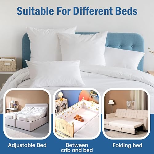 Miniatura 6 de Vekkia Kit de convertidor de cama de tamaño individual a King, 75 x 10 pulgadas, relleno dividido de huecos de tamaño individual a King para cama