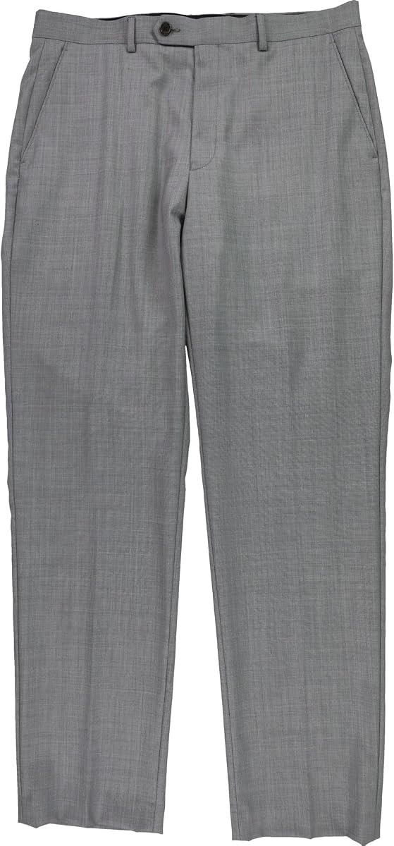 Mens Flat Front Straight Leg Slacks Casual Pants