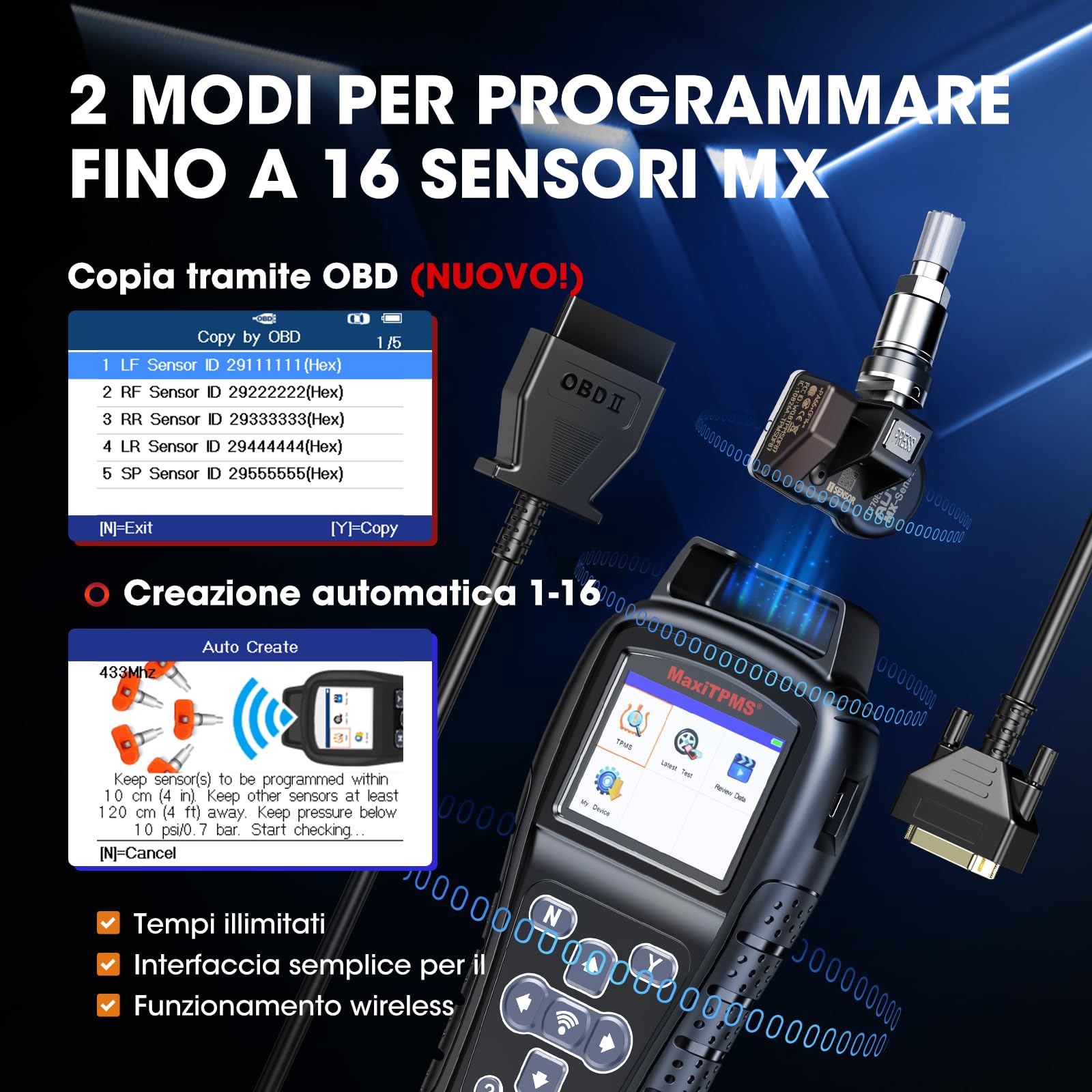Autel MaxiTPMS TS408S Scanner di Programmazione OBD, Strumento di Apprendimento TPMS, Ritiro 99% OEM, Attivazione Sensore, Reset TPMS, Strumento di Programmazione TPMS，Aggiornamenti Gratuiti a Vita