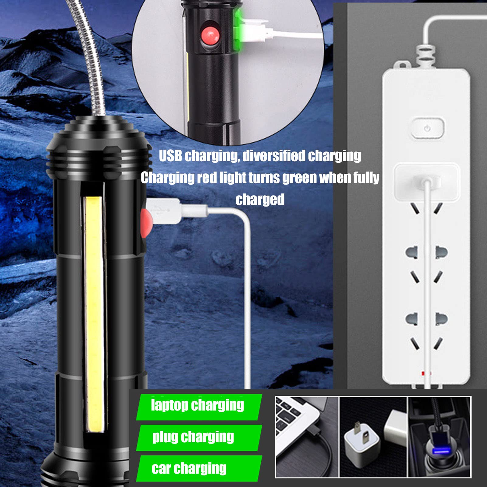 Luz para parrilla de barbacoa con lámpara lateral, luz de barbacoa de cuello de cisne flexible, base magnética, resistente al agua y al calor, regalos para asar a la parrilla para hombres y mujeres