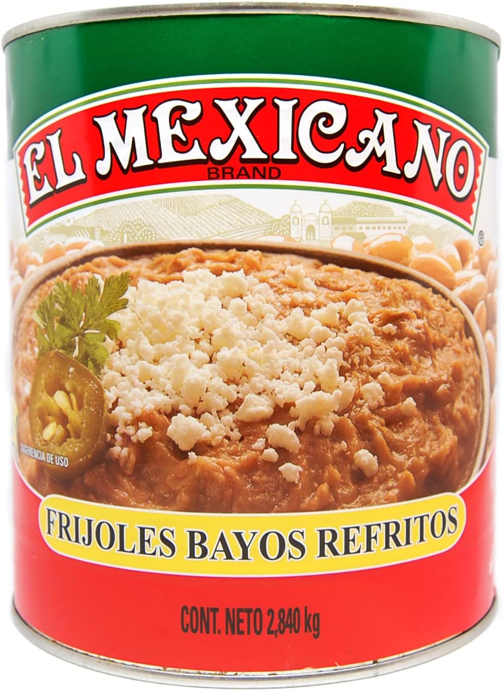 El Mexicano Pinto Beans Refried 3kg / Mexican Canned Refried Beans
