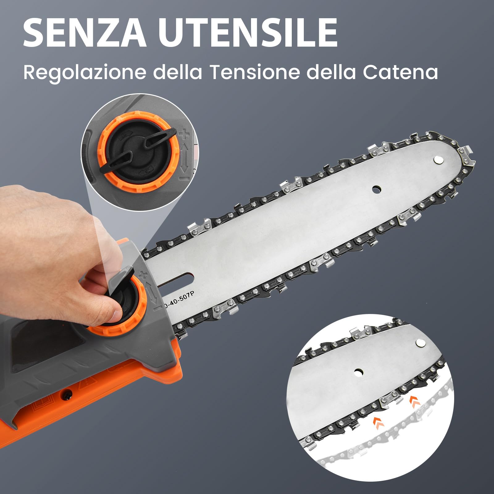 RELAX4LIFE Sega Potatrice Elettrica 750 W, Lunghezza Regolabile 212-286 cm con Asta di Prolunga Telescopica, Velocità 11 m/s con Testina Girevole ±30°, Sega Lunga Portatile per Potatura