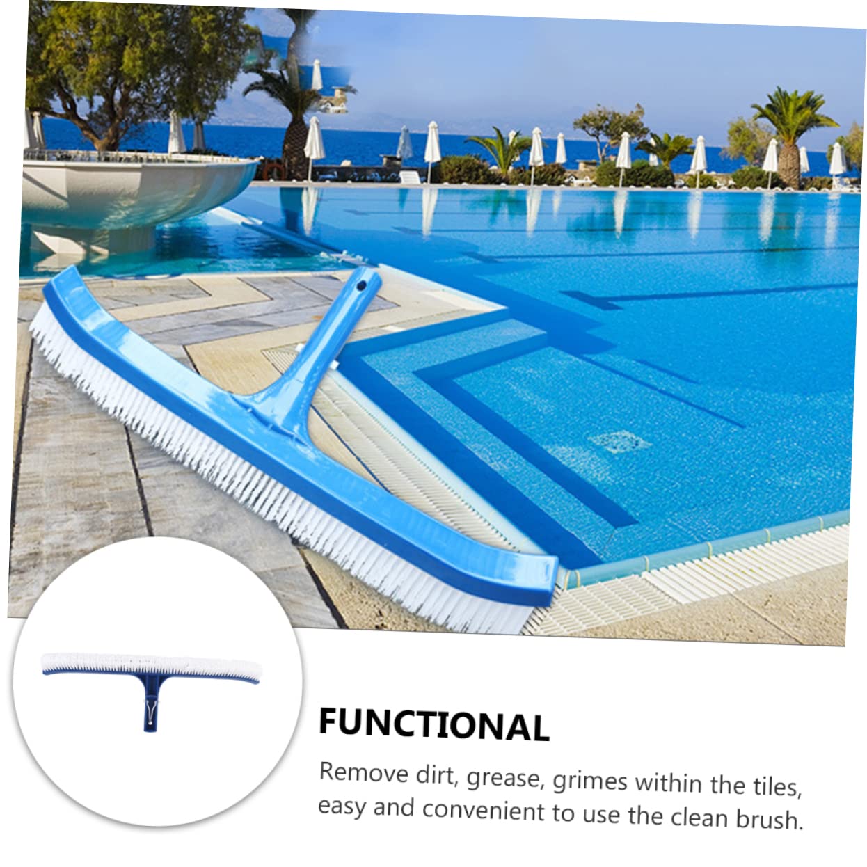 YARNOW 2pièces Brosse De Nettoyage pour Piscine Outil De Nettoyage De Parois De Piscine Et Étang Efficacité Élevée pour Fonds Et Murs