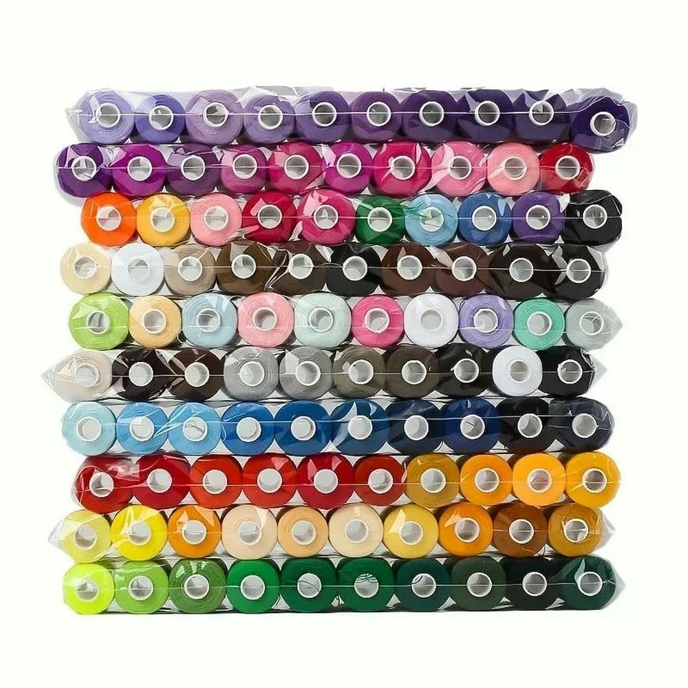 100 Colori/Set Fai da Te Macchina da Cucire Filo Piccolo Filo da Cucire a Mano 402 Filo da Cucire 400 Iarde Poliestere Multifunzionale