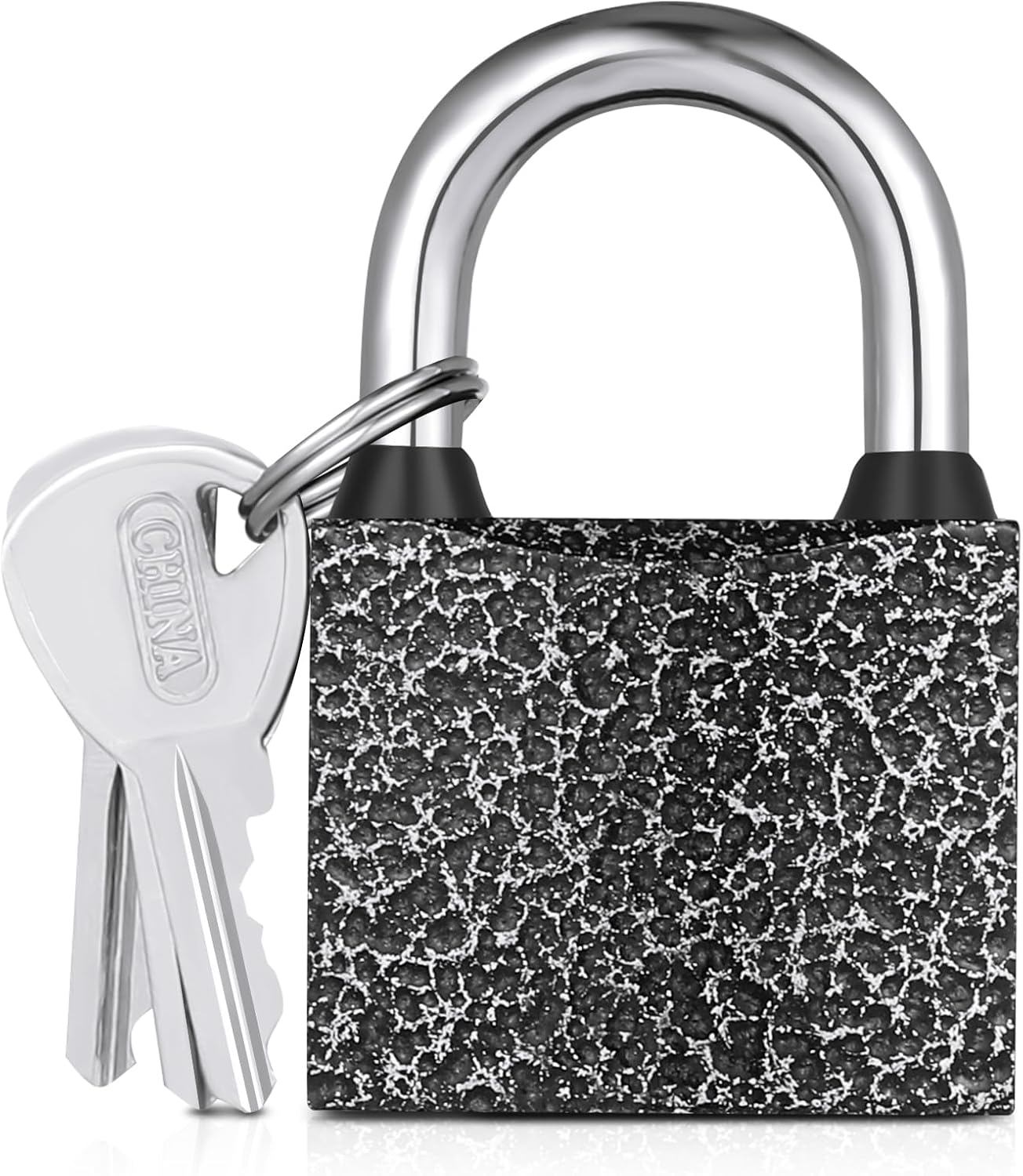 RosewineC Iron Padlock with 3 Keys, Heavy Duty Weatherproof Padlock